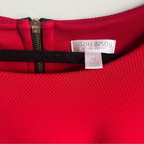 Bisou Bisou Red and Black Bodycon Mini Dress - Size 12 - Picture 5 of 11